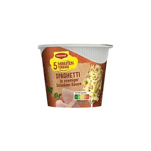 Maggi 5 Minuten Terrine Instantsuppe Spaghetti in Schinkensauce
