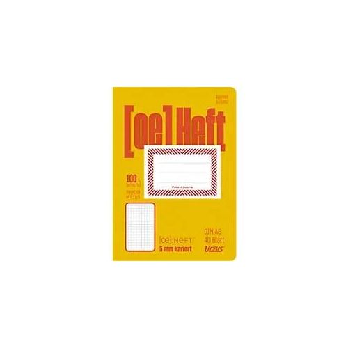 Ursus OE Schulheft A6 40 Blatt 80g/qm 5mm kariert