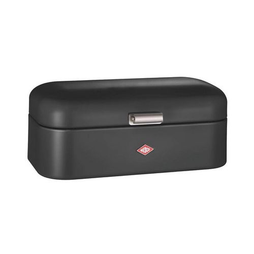 Wesco Brotkasten Grandy, Schwarz, Metall, rechteckig, 42x17x22 cm, lebensmittelecht, Küchenzubehör, Brotkästen & -Körbe