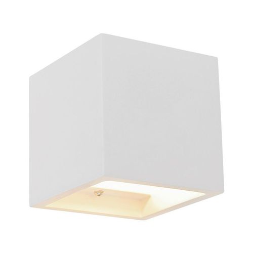 Globo Wandleuchte , Weiß , Naturmaterialien , 11.5x11.5x11.5 cm , Lampen & Leuchten, Innenbeleuchtung, Wandleuchten