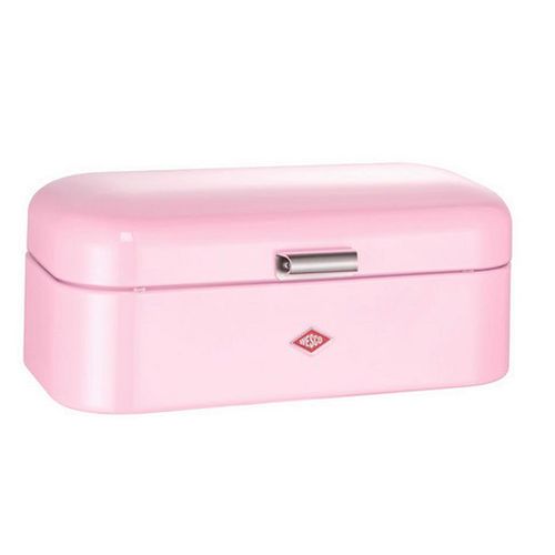 Wesco Brotkasten Grandy, Pink, Metall, rechteckig, 23x17x42 cm, lebensmittelecht, Küchenzubehör, Brotkästen & -Körbe