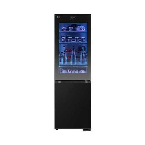 LG KühlGefrierkombination mit InstaView® (C, 349L, 186 cm hoch) mit 4,3 ″ Touch LCD Display & veränderbaren Farben GBG7190CEV