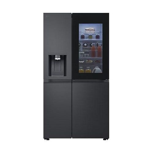 LG SidebySide Kühlschrank mit InstaView Door-in-Door® (D, 628L, 179cm hoch) mit Eis, Crushed Ice und Wasserspender, Festwasseranschluss & Craft Ice GSXE90EVDD GSXE90EVDD