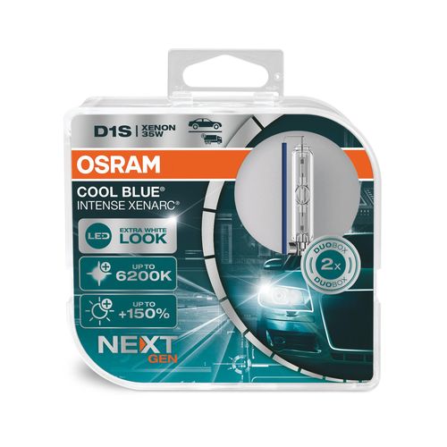 OSRAM XENARC® COOL BLUE® INTENSE D1S Duobox Glühlampe, Fernscheinwerfer,Glühlampe, Nebelscheinwerfer,Glühlampe, Hauptscheinwerfer 85V 66140CBN-2HB Image