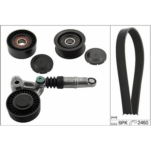 INA Keilrippenriemensatz für SKODA VW SEAT AUDI 06E903137N 077903137D 077903137E 529 0075 10 Image