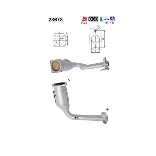 AS Katalysator für PEUGEOT 1731VL 28678