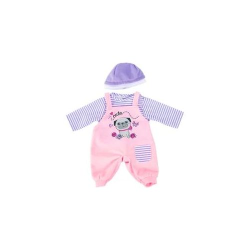 Puppenkleidung BAYER "Latzhose Hund 46 cm", lila (lila, rosa), Puppenkleidung, Kinder