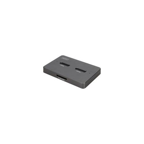 Dual M.2 NVM SSD Docking Station, Dockingstation schwarz, USB-C, M2 SSD, SD-E