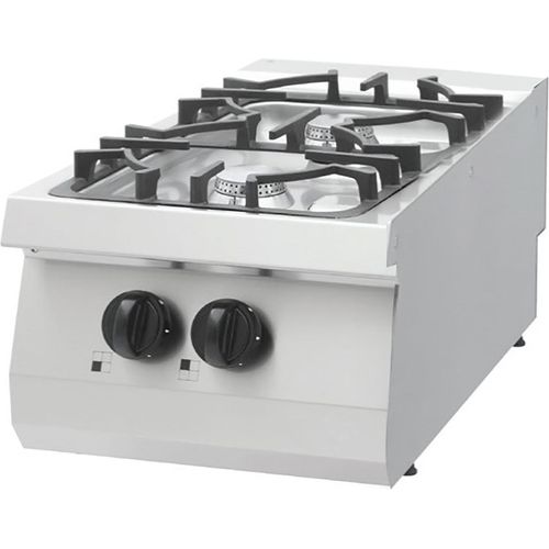 Maxima - Gastro Heavy Duty Kochfeld - 2 Brenner - Einzeleinheit - 70 cm Tief - Gas
