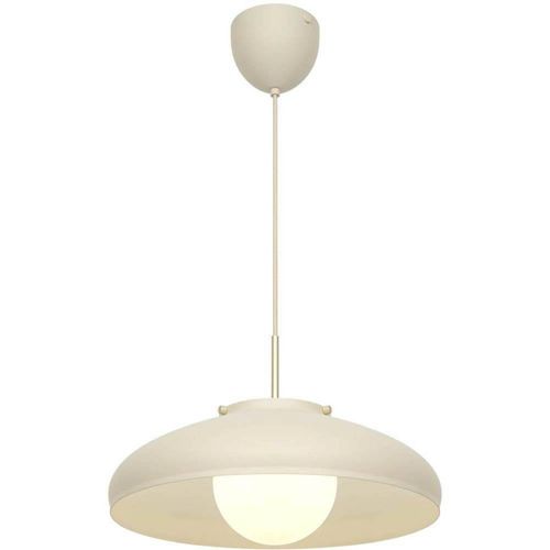 Pendelleuchte Latif, beigefarben, Ø 40 cm, Messing