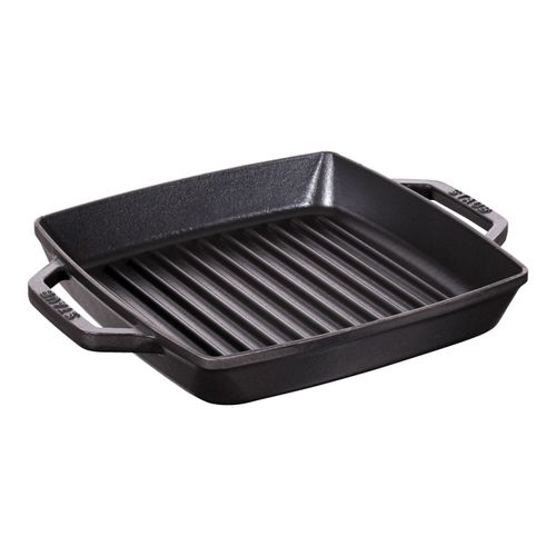 Staub Grill Pans Grillpfanne 23 cm, quadratisch, Schwarz, Gusseisen