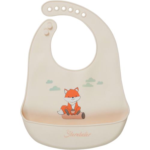 Lätzchen STERNTALER "Silikonlätzchen Fuchs Filou", Baby, lichtgrau, Kunststoff, Lätzchen