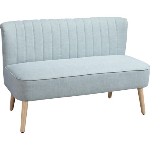 2-Sitzer Sofa, weiche Polsterung, pflegeleichter Bezug, bis 150 kg, 117 x 56,5 x 77 cm, Hellgrün