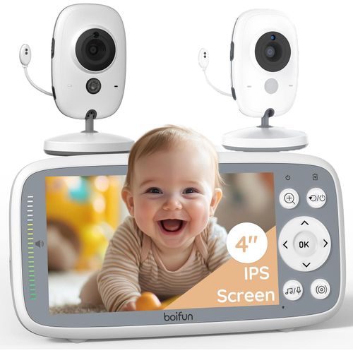 4 Zoll Babyphone mit 2 Kameras VOX Nachtsicht Babyfon Temperaturüberwachung Gegensprechfunktion Video Überwachung Wireless Two-Way Audio