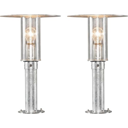 2er Set Konstsmide Sockelleuchte Wegeleuchte MODE, bruchsicher, Lampe außen