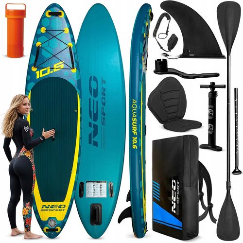 Sup Aquasurf Board 320X84X15 Cm - Set: Pumpe, Paddel, Sitzrucksack