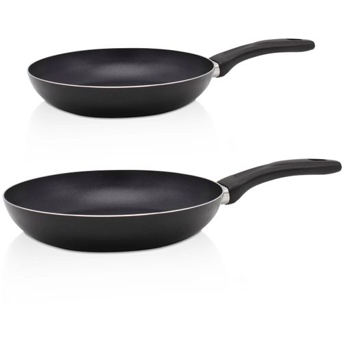 Pfannen-Set KRÜGER "Aluminium Pfannen-Set DELPHI 2 tlg. (16 + 24 cm)", schwarz, Ø:16,24cm, Pfannen