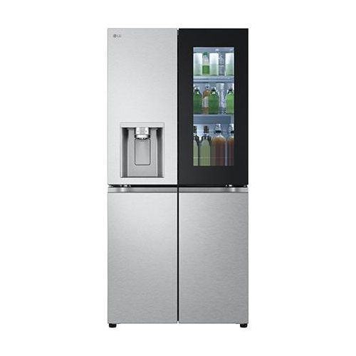 LG SLIM FIT MultiDoor Kühlschrank mit InstaView® (E, 508L, 178,7 cm hoch) mit Eis, Crushed Ice und Wasserspender & internem Wassertank ǀ GMG761MBAE GMG761MBAE
