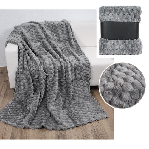 Decke FLANELL JACQUARD DOTS