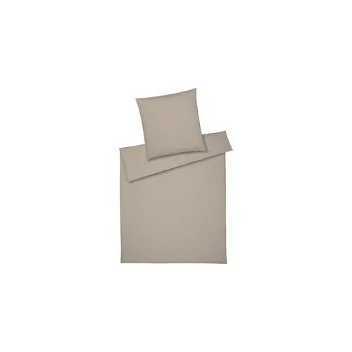 Bettwäsche ELEGANTE "Crisp", braun (muskat), B/L: 155cm x 220cm, 1 Stk., 1 Stk., Washed Cotton, B/L: 80cm x 80cm, 2 Stk., Washed Cotton, Obermaterial: 100% Baumwolle, Bettwäsche, Bettwäsche, angenehmes Hautgefühl