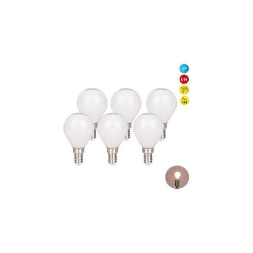 NÄVE LED-Leuchtmittel "Daffy", Energieeffizienz: F (A-G), weiß, Ø:4,5cm, Leuchtmittel, 6er Set