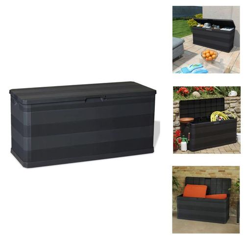 vidaXL Gartenbox Schwarz 117×45×56 cm - Gartenboxen