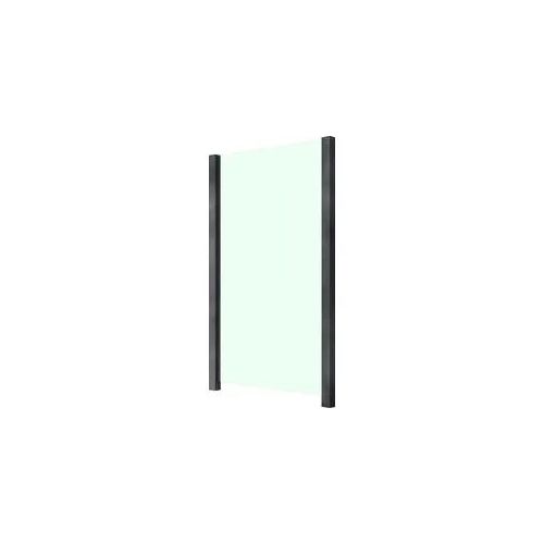 Zaun STAKET PRO, grau, Pfosten: 2 Stk., Aluminium, Glas, Zaunelemente, Glaszaun, Gesamtlänge: 1,14 m, 2 Pfosten