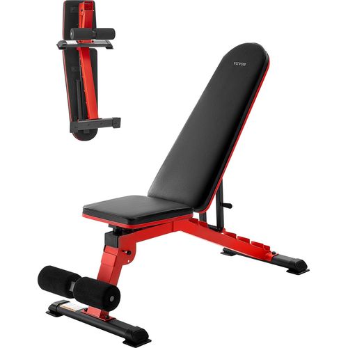 VEVOR Gewichtheber-Bankpresse (544 kg Kapazität) für Heimfitness, schnelles Zusammenklappen und schnelles Einstellen