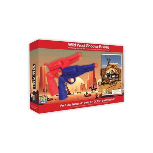 Wild West Shooter Game -Twin Wild West Shooter Revolvers Bundle (Code in a Box) - Nintendo Switch 2 - Shooting - PEGI 12