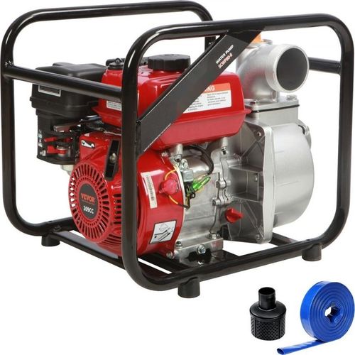 Benzinmotor-Wasserpumpe - Gasbetriebene Wassertransferpumpe - 7,6 cm - 7 PS - 4-Takt