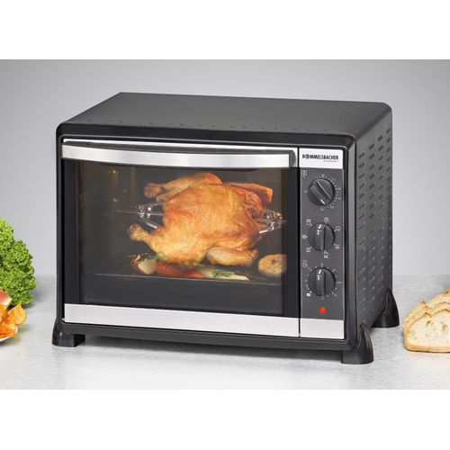 ROMMELSBACHER Minibackofen "BG 1550 Back/Grill-Ofen", schwarz, B:48,5cm H:34cm T:38cm, Minibacköfen