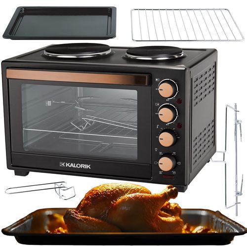 Minibackofen, 30 l, Heizplatten, Förderband, Drehspieß, 3300 W KALORIK