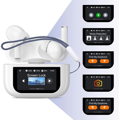 In-Ear Kopfhörer mit Touchscreen, ANC Noise Cancelling, 50H Playtime, Ohne Kabel Bluetooth 5.4, ENC Mikrofon, Deep Bass mit 5 einstellbaren EQ-Modi