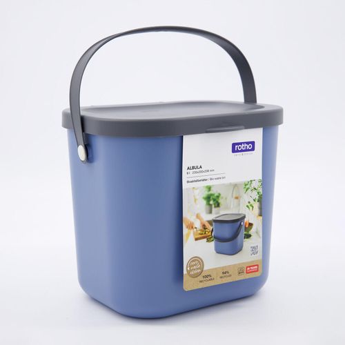 Blau-grauer Albula Bioabfallbehälter 6L