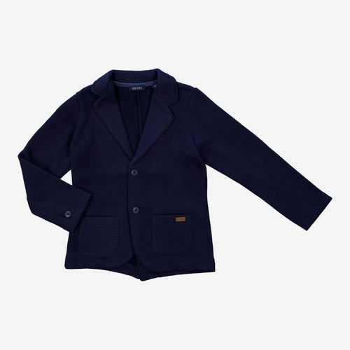 Dunkelblauer Blazer aus Jersey mit Fleece-Futter Image