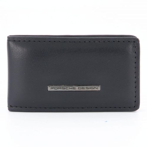 Schwarze Geldklammer aus Leder