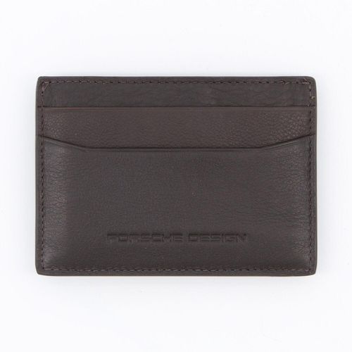 Dunkelbraunes Kartenetui aus Leder