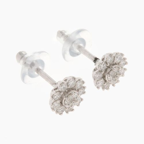 Ohrstecker aus 375er weißem Gold mit 0,33 Karat Diamanten