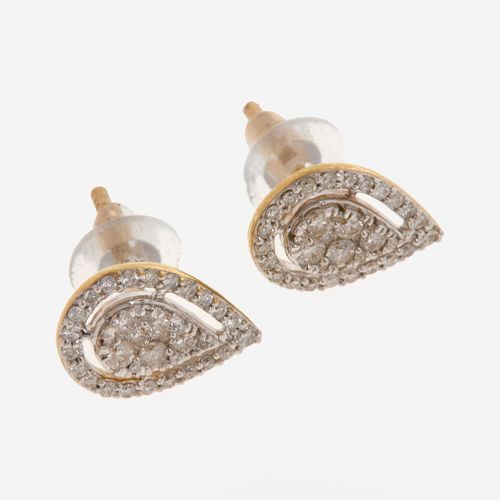 Ohrstecker aus 375er weißem Gold mit 0,34 Karat Diamanten