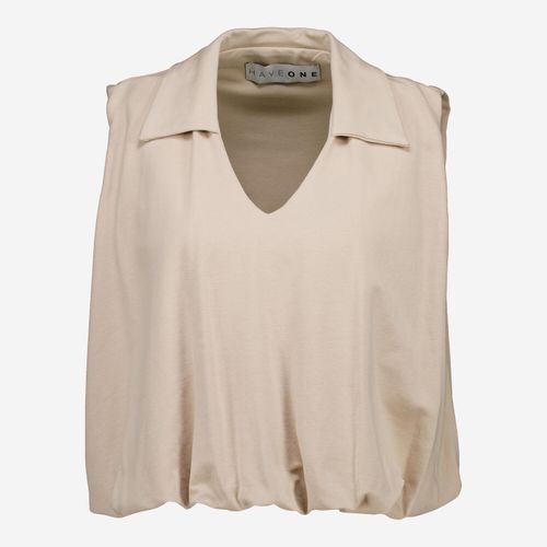 Beiges ärmelloses Oberteil
