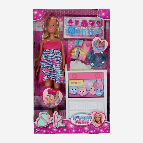 Mehrfarbige Stefi love-Welcome Twins-Puppe