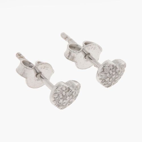 Ohrstecker aus 375er Weißgold mit 0,1 Karat Diamanten