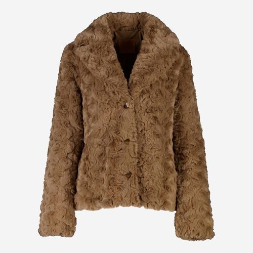 Braune Jacke aus Kunstfell