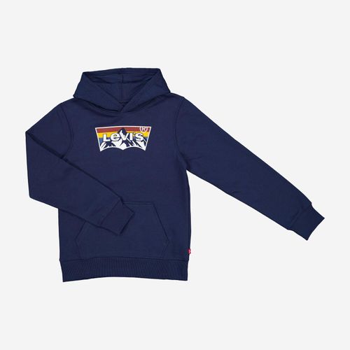 Dunkelblauer Kapuzenpullover mit Logo Image