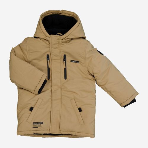 Beige Jacke mit Logo-Details