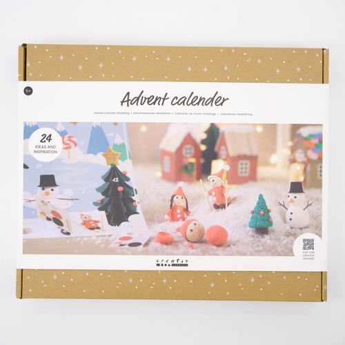 Mehrfarbiger Adventskalender zum Modellieren