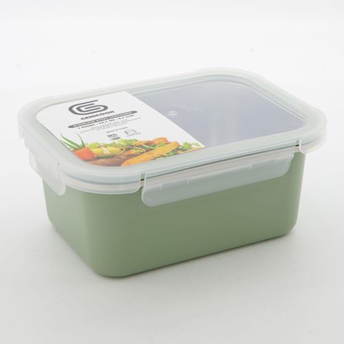 Grüne Lunchbox aus Edelstahl 20x15cm