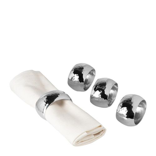 Serviettenring FINK "ORA 4er Set", silber (silberfarben), H:0cm, Serviettenringe