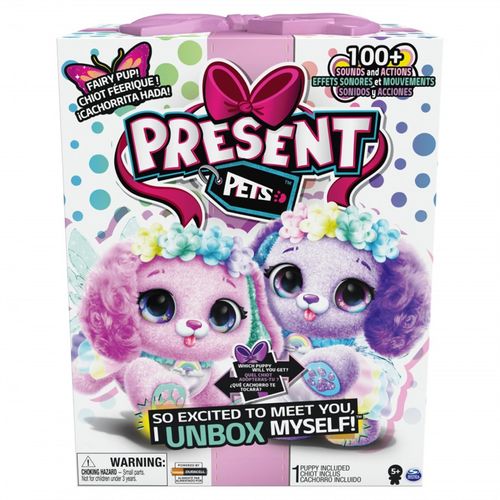 Present Pets , Interaktives Plüschtier Welpen-Fee mit über 100 Geräuschen und Aktionen (verschiedene Modelle), Kinderspielzeug für Mädchen, Spieltiere, 5 Jahr(e), Interaktiv, Mit Ton, AAA