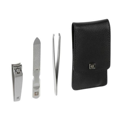 Zwilling Maniküre Pediküre Set 3tlg. mit Nagelknipser, Leder